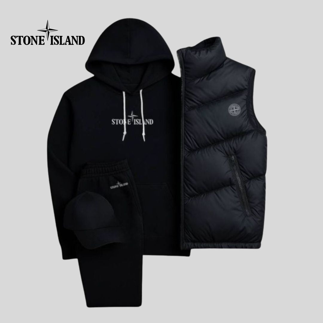 3-PIECE SET | Hoodie, Pants, Puffer Jacket