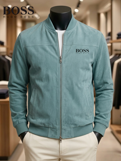 B0SS | Suede Bomber Jacket