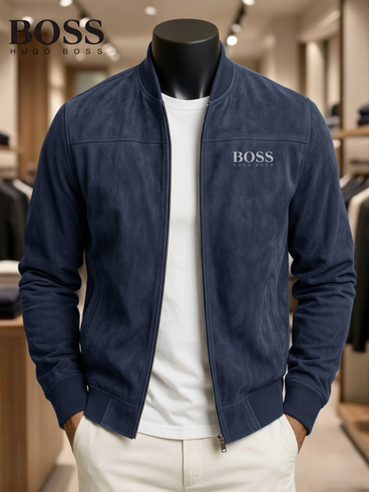 B0SS | Suede Bomber Jacket